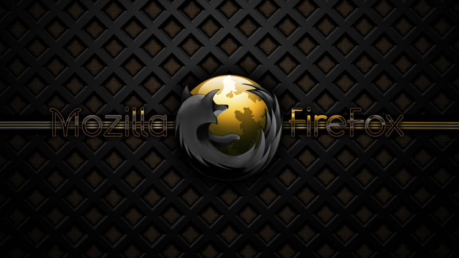 Mozilla Firefox In Black And Gold Wallpaper