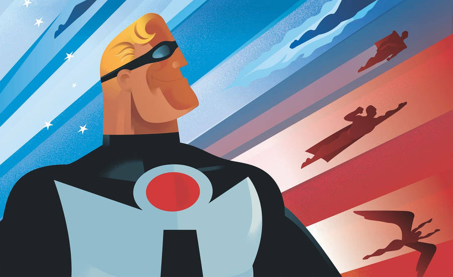 Mr. Incredible Vintage Superhero Wallpaper