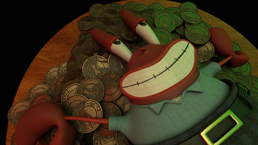 Mr. Krabs Coins Wallpaper