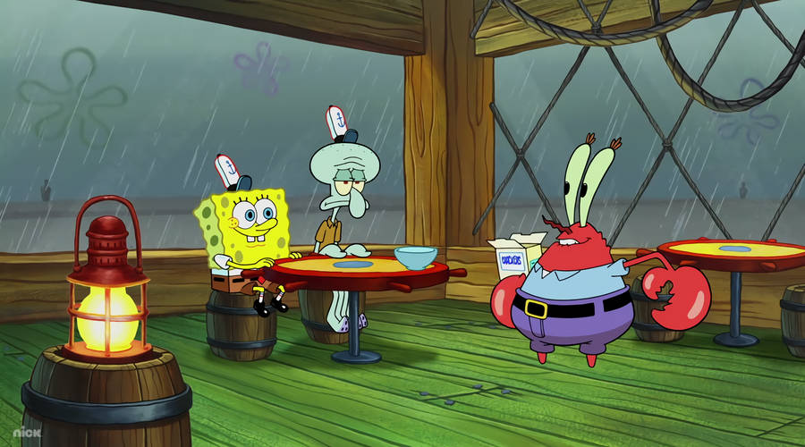 Mr. Krabs Employee Meeting Wallpaper