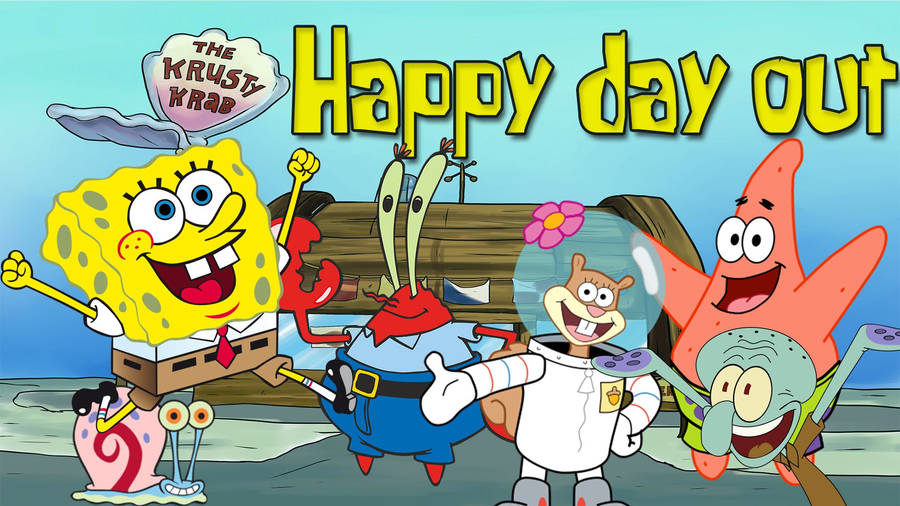 Mr. Krabs Happy Day Out Wallpaper