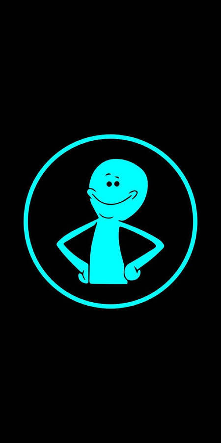 Mr Meeseeks Circular Logo Wallpaper