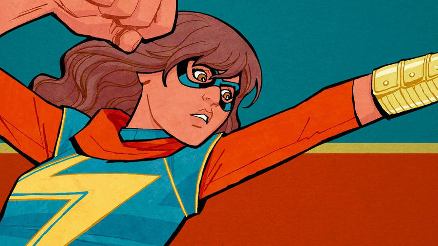 Ms Marvel Signature Colors Wallpaper