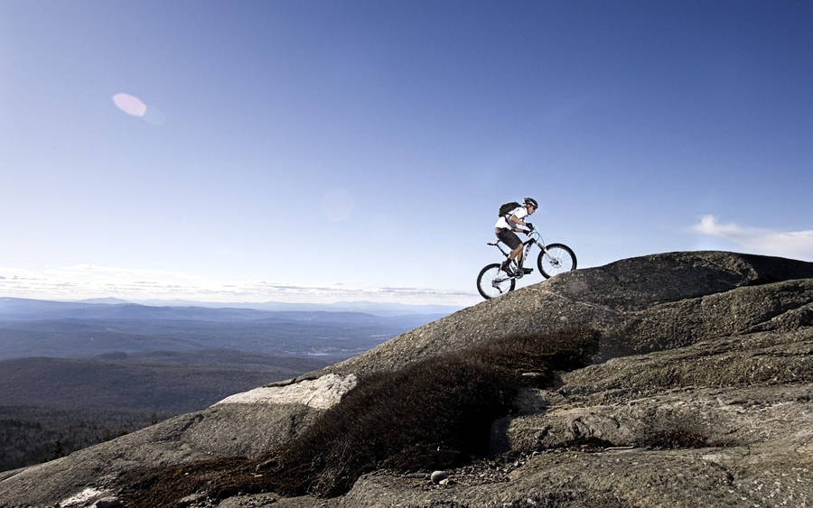 Mtb Rock Mountain Uphill Ride Wallpaper