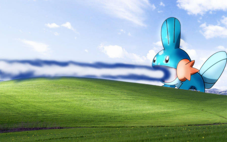 Mudkip Unleashing Power Wallpaper