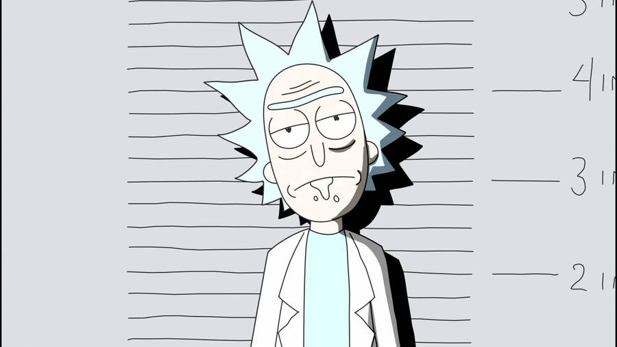 Mugshot Photo Of Rick Sanchez Sad Wallpaper