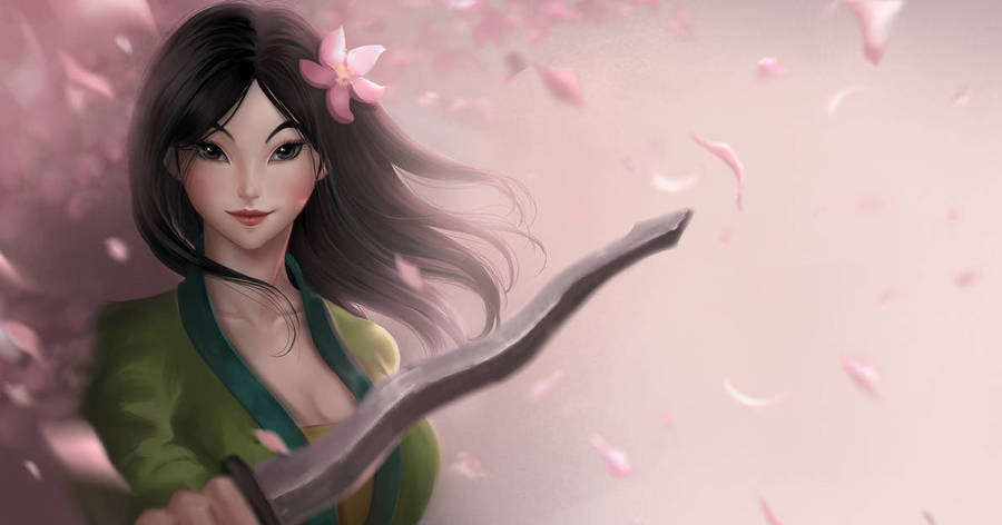 Mulan Defends Her Honor And Country Wallpaper