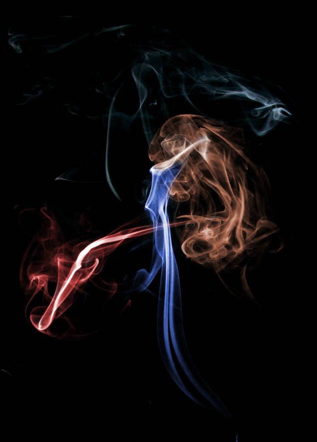 Multi-colored Smoke Art Wallpaper