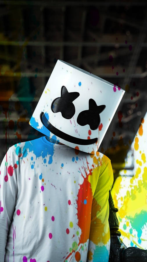 Multicolor Marshmello Painted Shirt Wallpaper