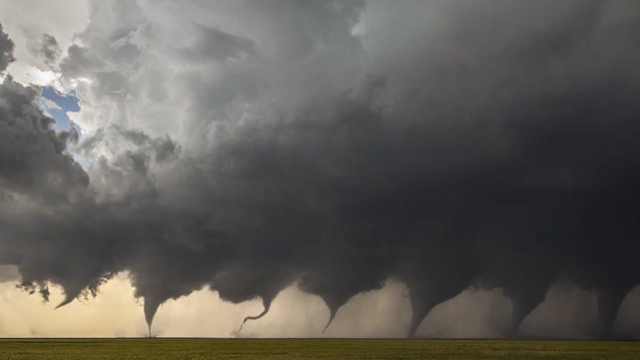 Multiple Hurricanes In Sky Wallpaper