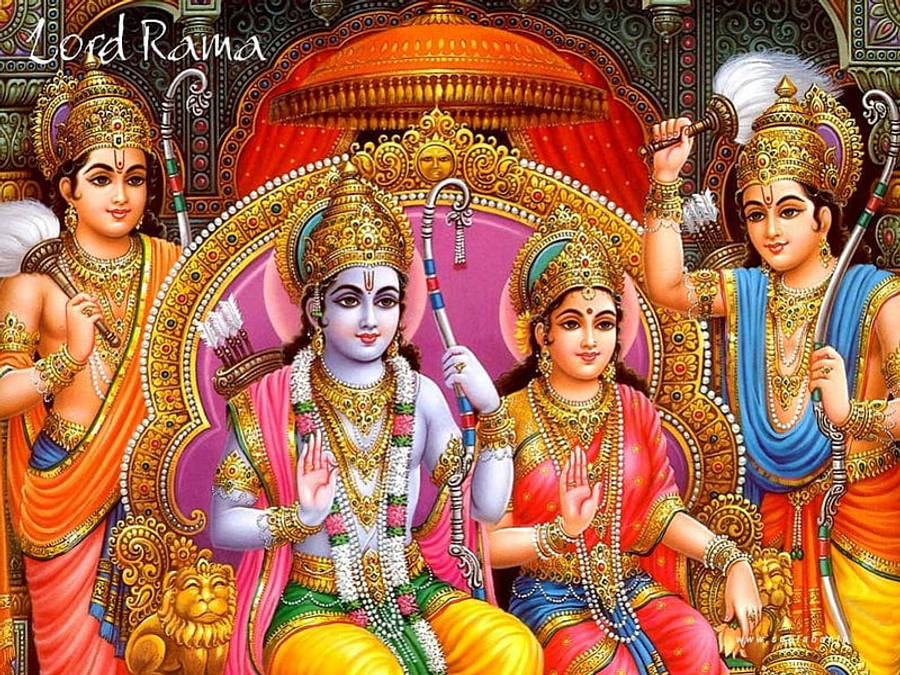 Multiple Ram Ji In Royal Throne Wallpaper