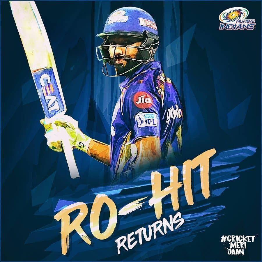 Mumbai Indians Rohit Sharma Returns Poster Wallpaper