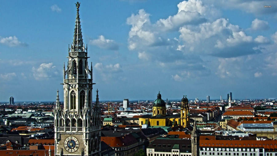 Munich City Town Hall Tower Wallpaper