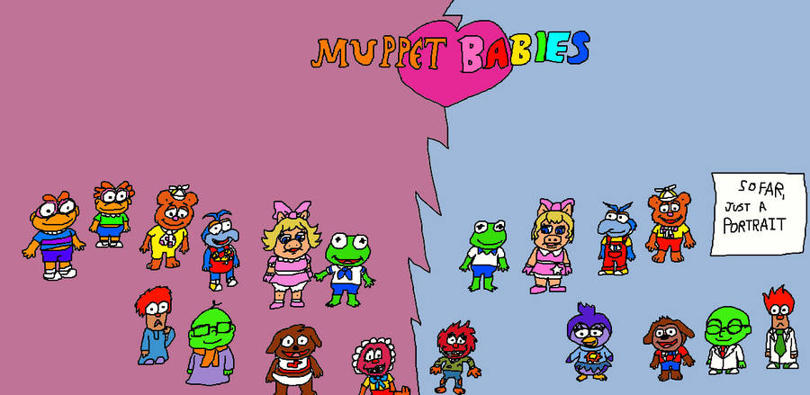 Muppet Babies Family Drawing Wallpaper