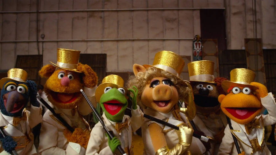 Muppets Most Wanted Gold Top Hats Wallpaper
