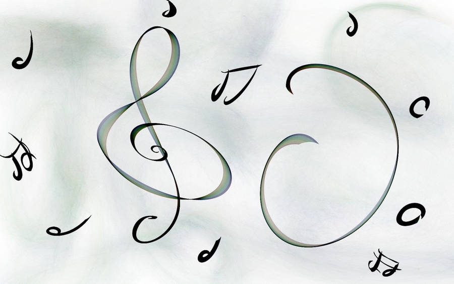 Music Symbols Simple Art Wallpaper