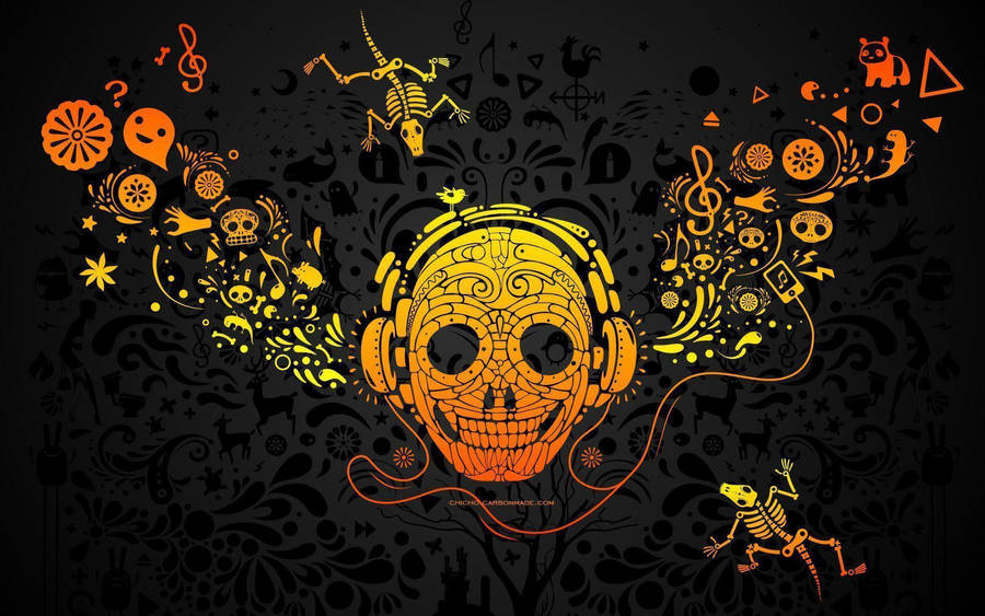 Musical Day Of The Dead Theme Wallpaper