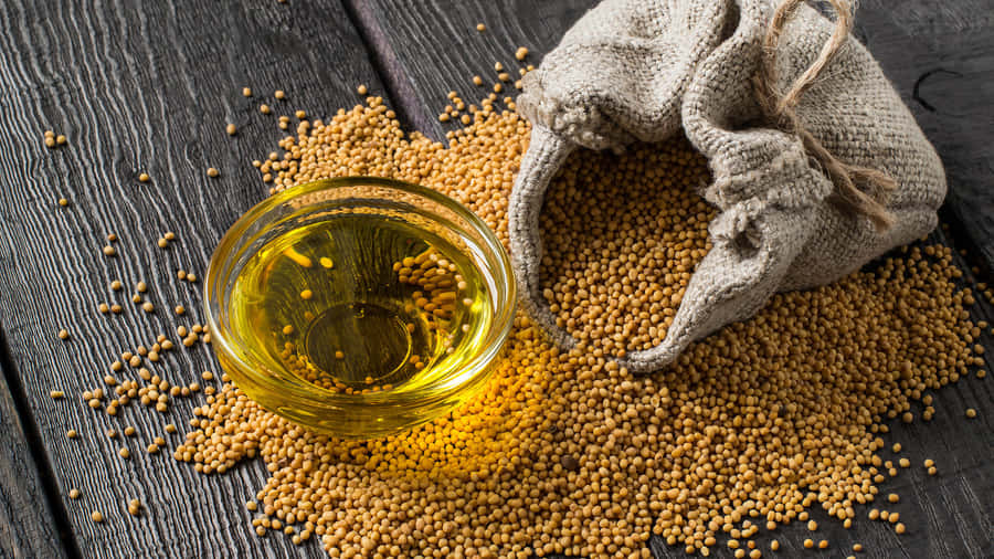 Mustard Seed Oiland Grains.jpg Wallpaper