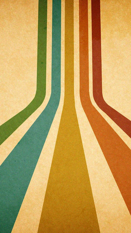 Muted Rainbow 70s Retro Aesthetic Wallpaper