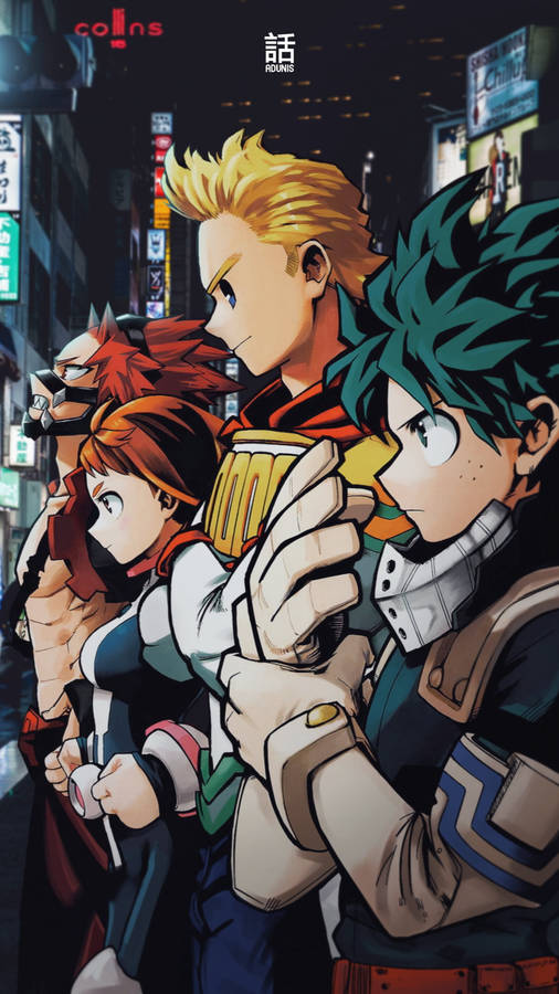 My Hero Academia Dekusquad Phone Wallpaper