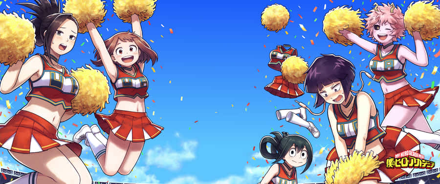 My Hero Academia Laptop With Mina And Ochaco Wallpaper