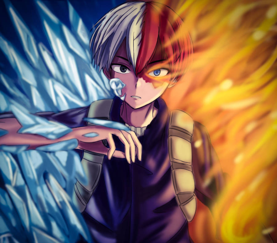 My Hero Academia Todoroki Half Fire And Ice Wallpaper