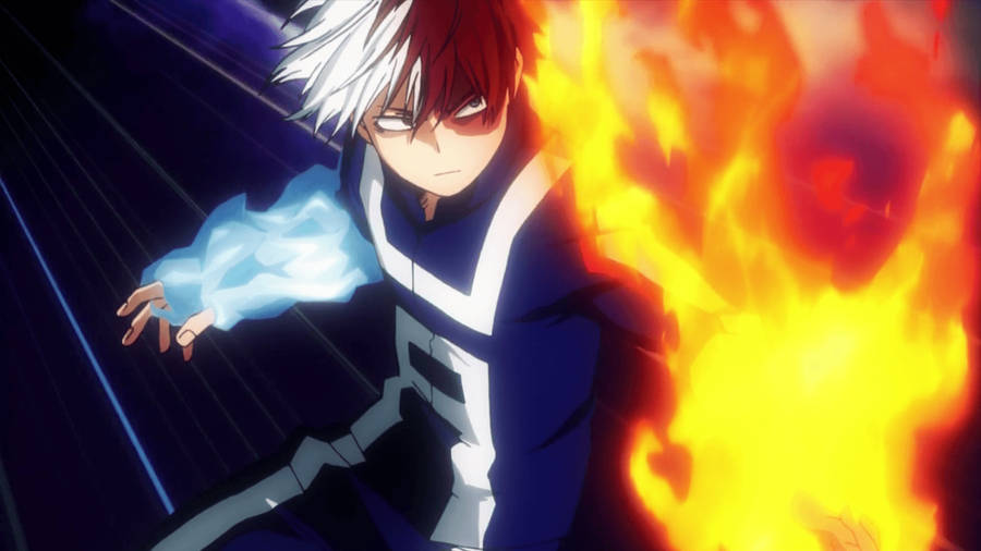 My Hero Academia Todoroki Ice Arm And Fire Wallpaper