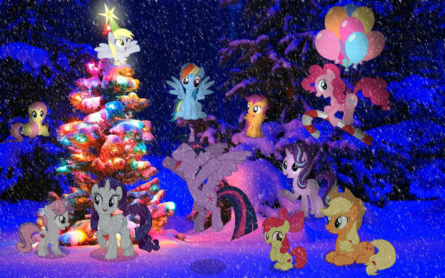 My Little Pony Christmas Laptop Wallpaper