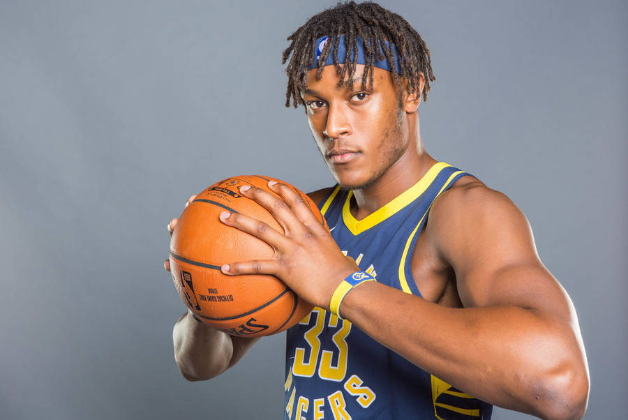 Myles Turner Basketball Photoshoot Wallpaper