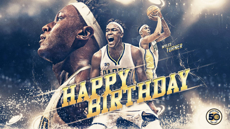 Myles Turner Indiana Birthday Poster Wallpaper