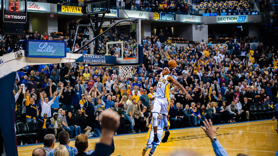 Myles Turner Powerful Dunk Shot Wallpaper