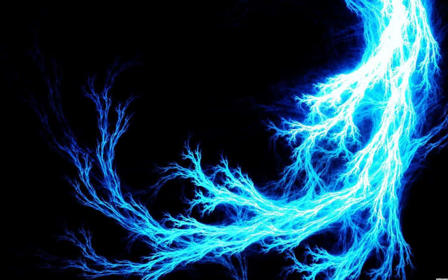 Mysterious Blue Lightning At Dusk Wallpaper