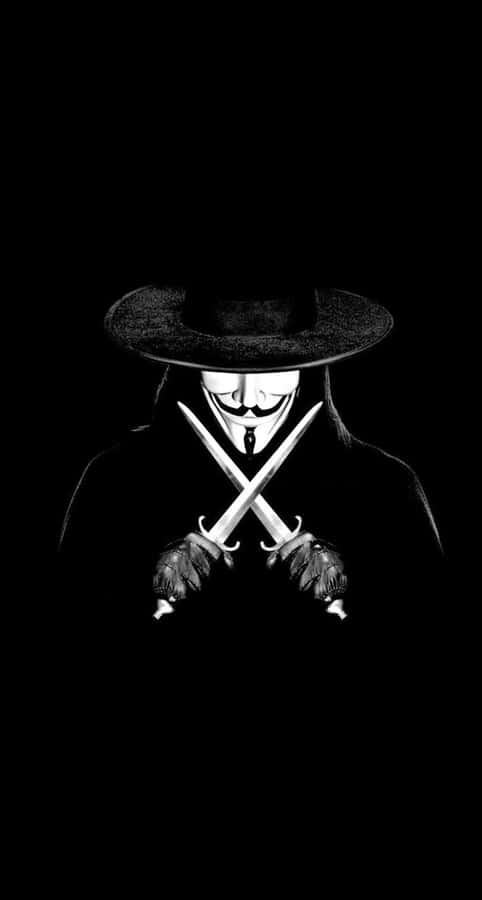 Mysterious Hackerin Hatand Mask Wallpaper