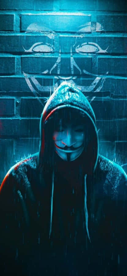 Mysterious Hackerin Rain Wallpaper