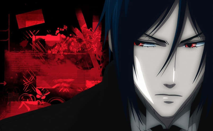 Mysterious Sebastian Michaelis In Elegant Attire Wallpaper