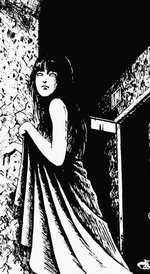 Mysterious Woman Junji Ito Panel Wallpaper