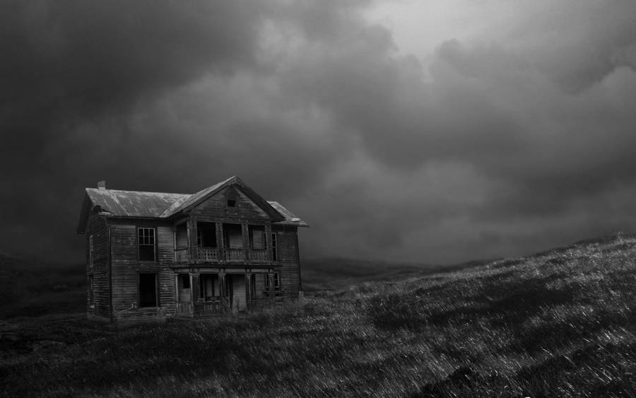 Mystery Abandoned House Digital Art Wallpaper