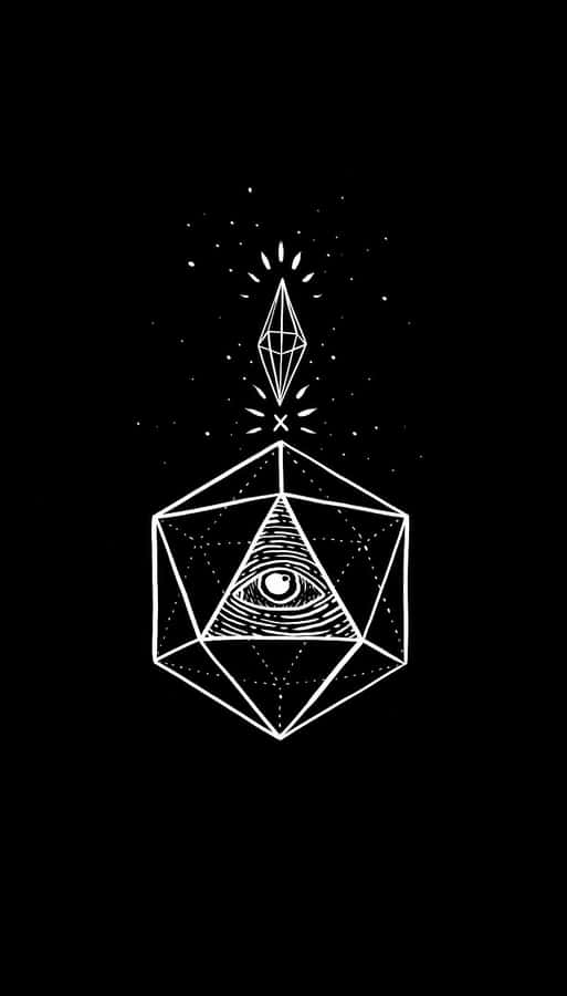 Mystic Eye Geometric Illustration Wallpaper