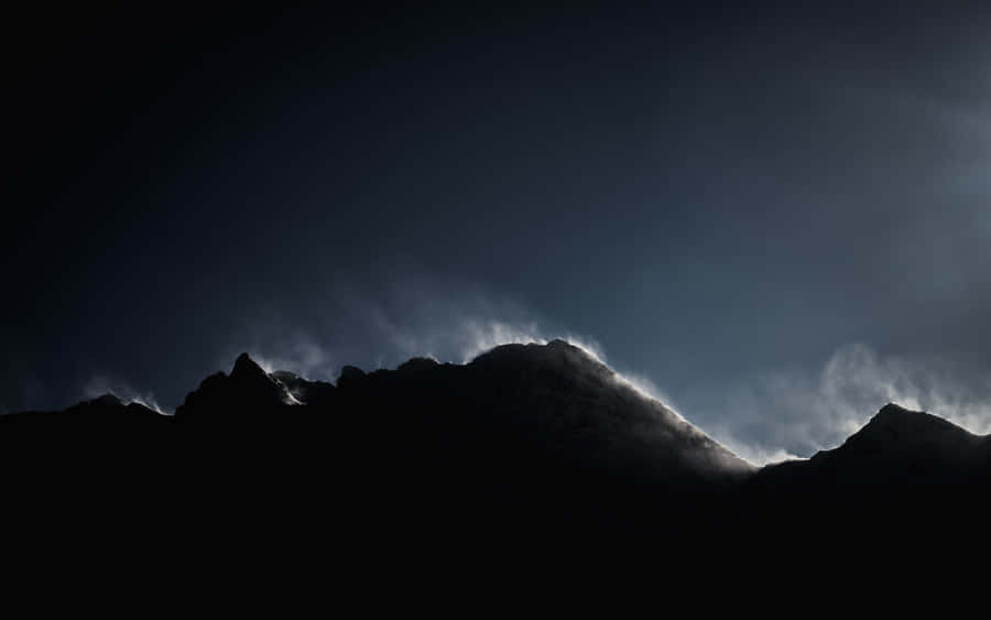 Mystic_ Mountain_ Silhouettes_4 K Wallpaper