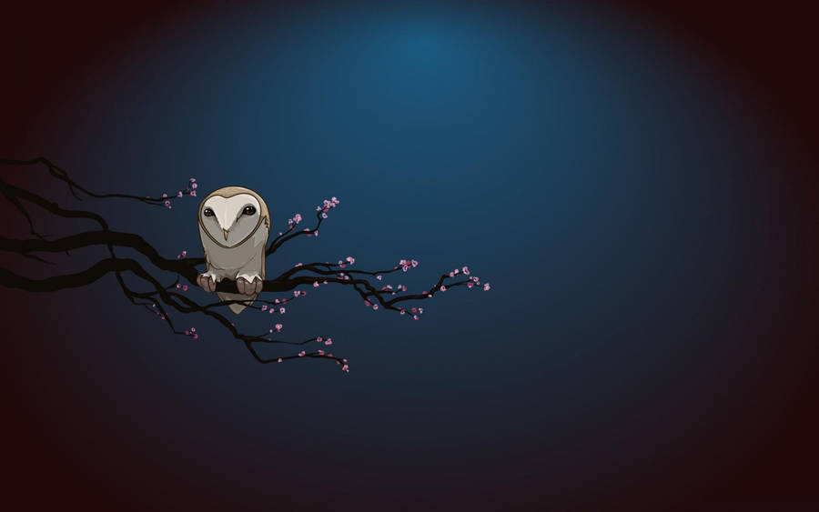 Mystical Blue Owl Artwork Wallpaper