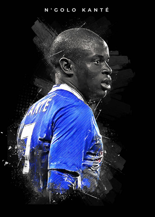 N'golo Kante Side View Fan Art Wallpaper