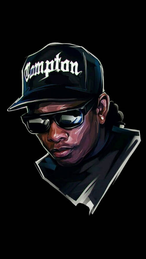 N.w.a. Eazy-e Rapper Paint Art Wallpaper