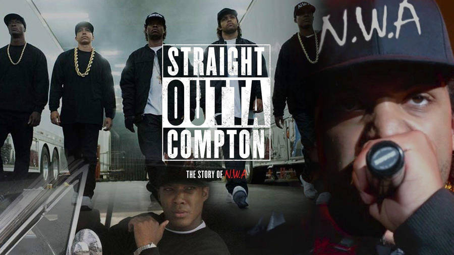 N.w.a. Straight Outta Compton Mix Poster Art Wallpaper