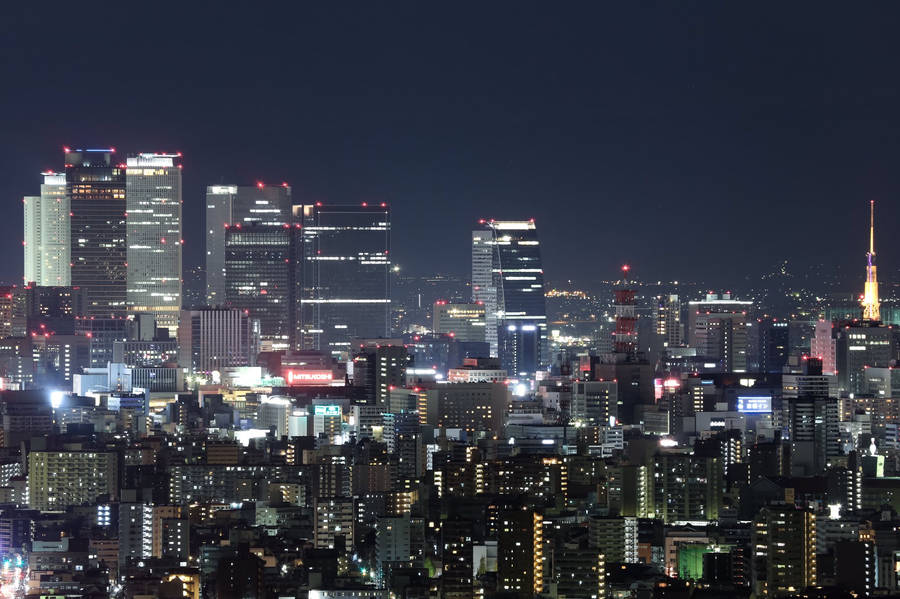 Nagoya Night Cityscape Wallpaper