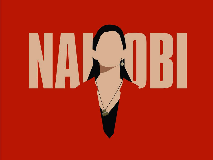 Nairobi Money Heist Minimalist Vector Art Wallpaper