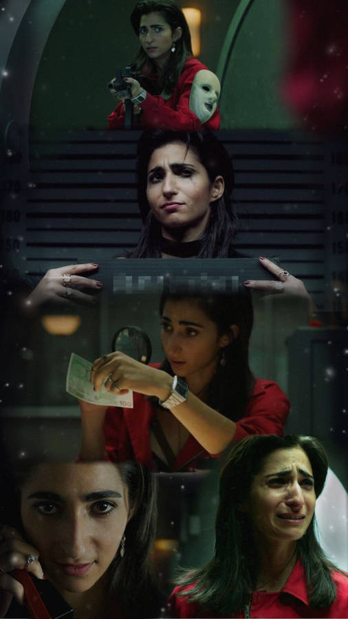 Nairobi Money Heist Photo Collage Wallpaper