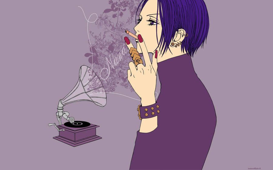 Nana Osaki Spinning Records - A Moment In Nana Anime Wallpaper