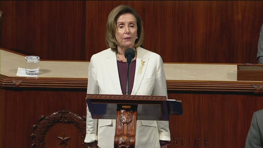 Nancy Pelosi Serious Speaking Wallpaper