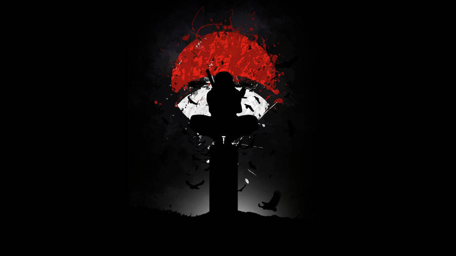 Naruto Black Itachi Uchiha Clan's Symbol Wallpaper