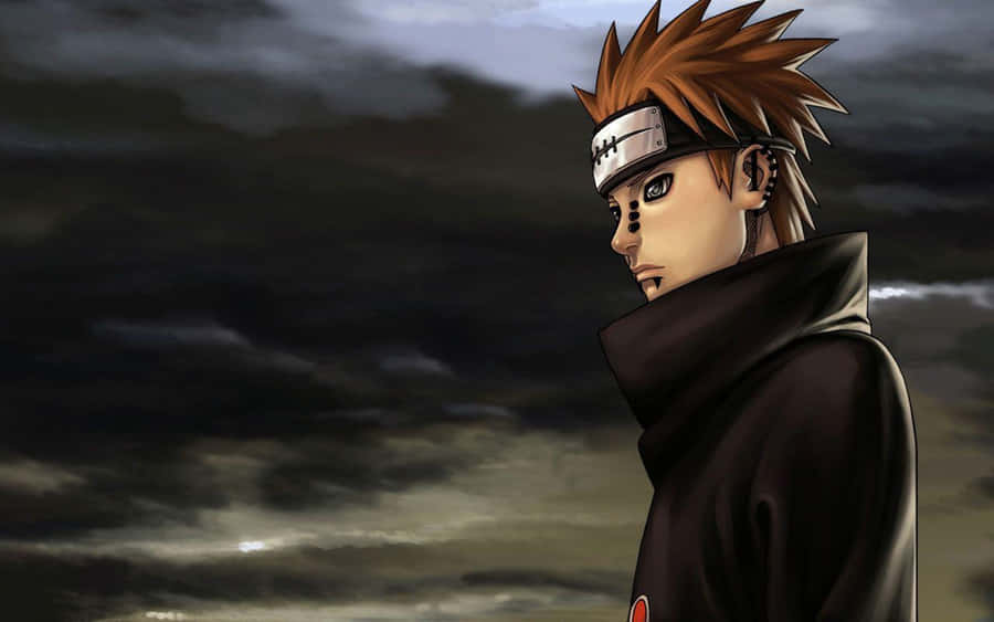 Naruto Confronts Pain In A Dramatic Moment Of Determination. Wallpaper